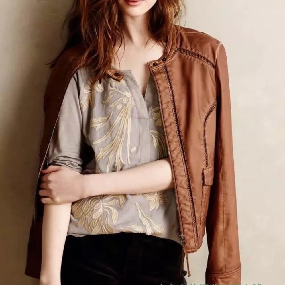 Anthropologie Tiny blouse shirt top embroidered XS